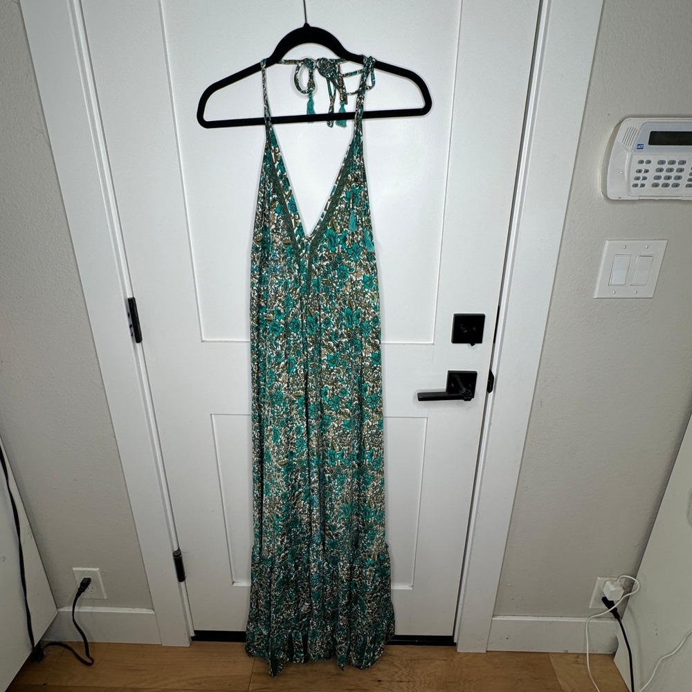 Floral Green Maxi Dress